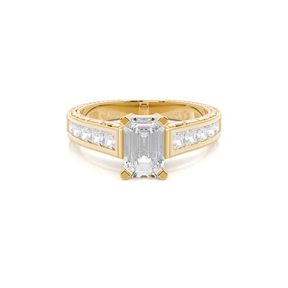 Emerald Cut Diamond Engagement Rings