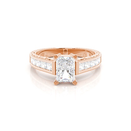 Vintage Rose Gold Diamond Engagement Rings