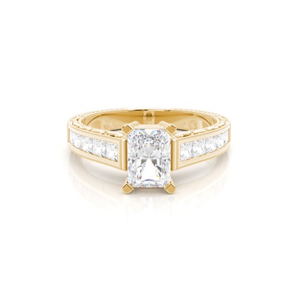 Yellow Gold Vintage Diamond Engagement Rings
