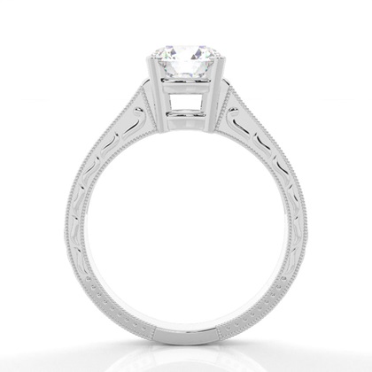 Round Diamond Vintage Diamond Engagement Rings