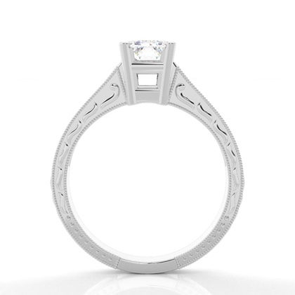 Emerald Vintage Diamond Engagement Rings