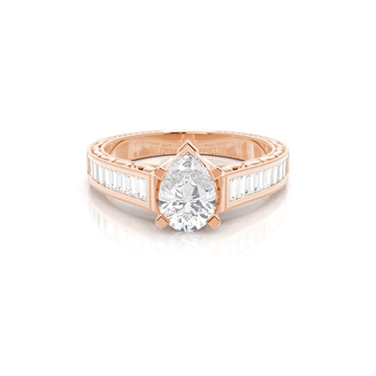 Vintage Rose Gold Diamond Engagement Rings