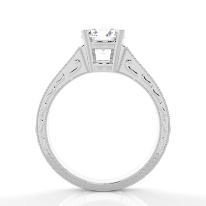 Round Diamond Vintage Diamond Engagement Rings