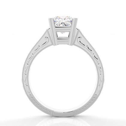 Princess Vintage Diamond Engagement Rings