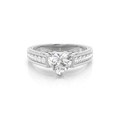 Heart Vintage Diamond Engagement Rings
