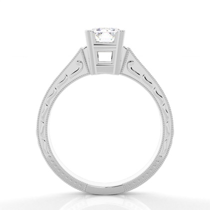 Emerald Vintage Diamond Engagement Rings