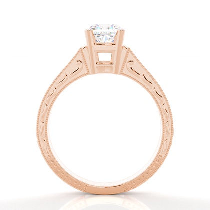 Vintage Rose Gold Diamond Engagement Rings