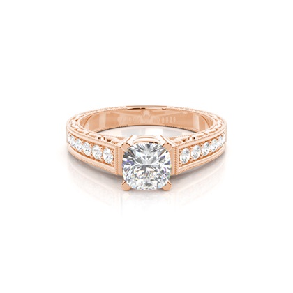 Vintage Rose Gold Diamond Engagement Rings