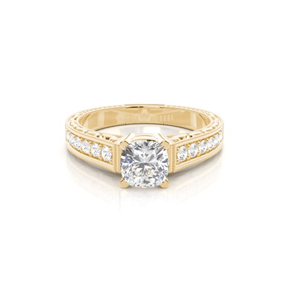 Yellow Gold Vintage Diamond Engagement Rings