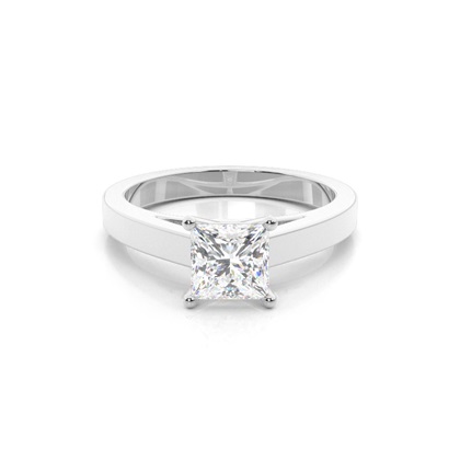 Princess Solitaire Diamond Rings 