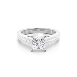 4 Prong Setting Medium Side Stone Engagement Ring
