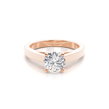 Rose Gold Solitaire Diamond Rings