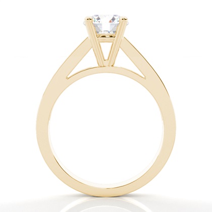 Yellow Gold Side Stone Diamond Engagement Rings