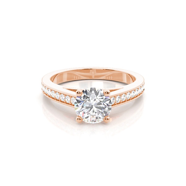 4 Prong Setting Medium Side Stone Engagement Ring