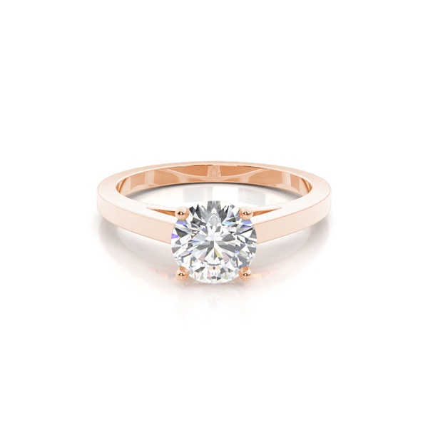 4 Prong Setting Thin Engagement Ring