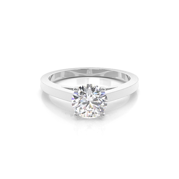4 Prong Setting Thin Engagement Ring