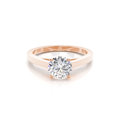 Rose Gold Solitaire Diamond Rings