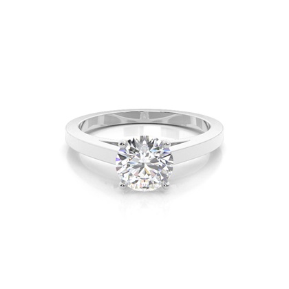 4 Prong Setting Thin Engagement Ring