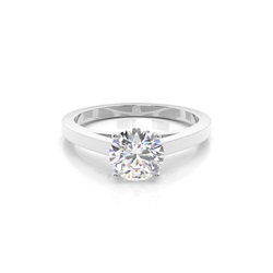 4 Prong Setting Thin Engagement Ring