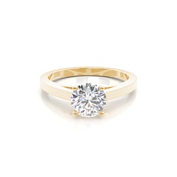 4 Prong Setting Thin Engagement Ring