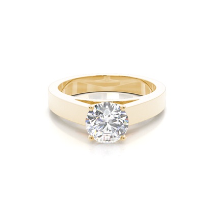 Yellow Gold Solitaire Diamond Engagement Rings
