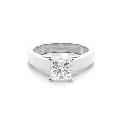 Princess Solitaire Diamond Rings 