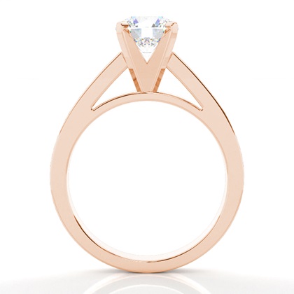 Rose Gold Solitaire Diamond Rings