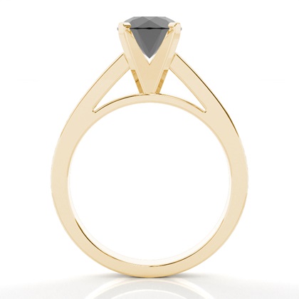 Gelbgold Schwarze Diamanten Verlobungsringe