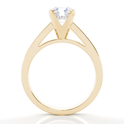 Yellow Gold Solitaire Diamond Rings 