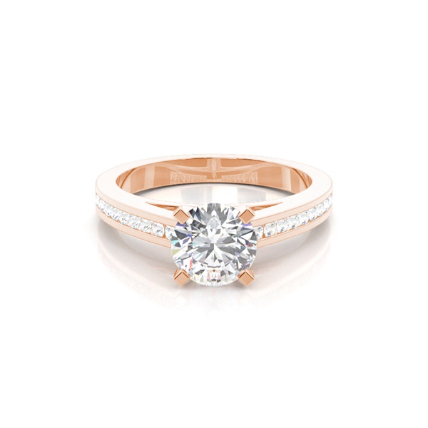 4 Prong Setting Medium Side Stone Engagement Ring