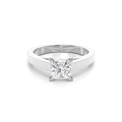 Princess Solitaire Diamond Rings 
