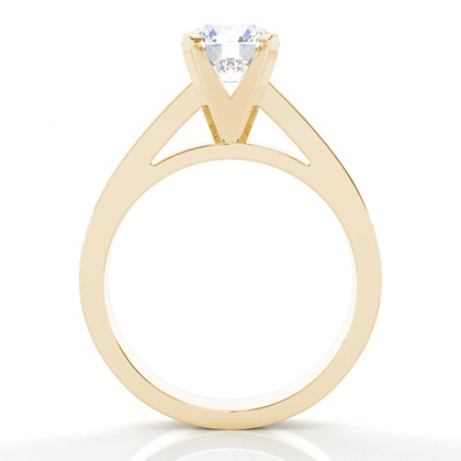 Yellow Gold Solitaire Diamond Rings 