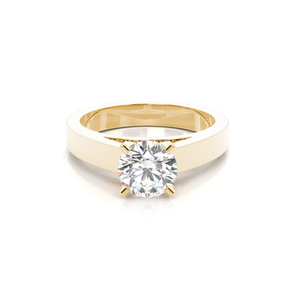 Yellow Gold Solitaire Diamond Engagement Rings