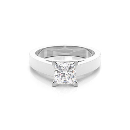 Princess Solitaire Diamond Rings 