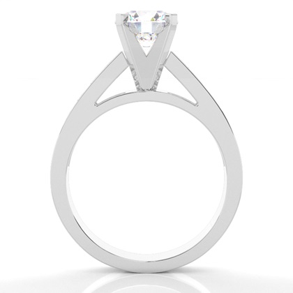 4 Prong Setting Large Side Stone Engagement Ring