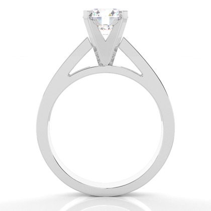 4 Prong Setting Large Side Stone Engagement Ring