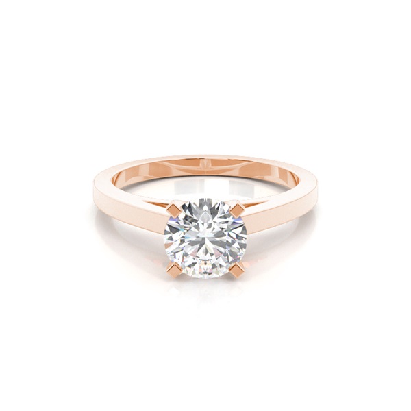 4 Prong Setting Thin Engagement Ring