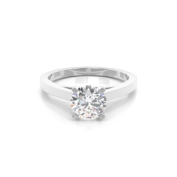4 Prong Setting Thin Engagement Ring