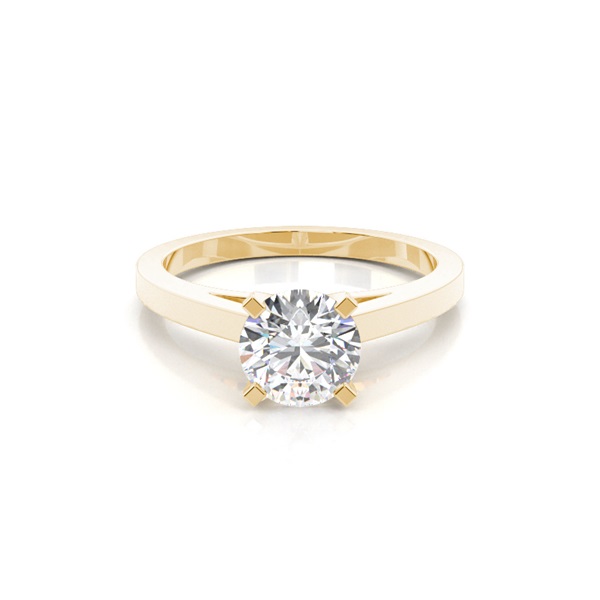 4 Prong Setting Thin Engagement Ring