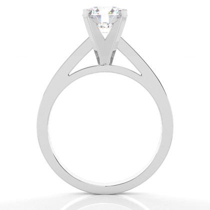 Dünner Diamant Verlobungsring in einer Krappenfassung