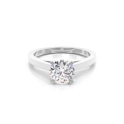 4 Prong Setting Thin Engagement Ring