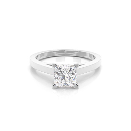 Princess Solitaire Diamond Rings 