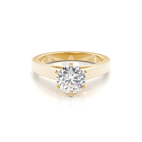 6 Prong Setting Medium Engagement Ring