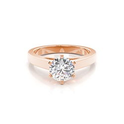 Medium Diamant Verlobungsring in einer Krappenfassung