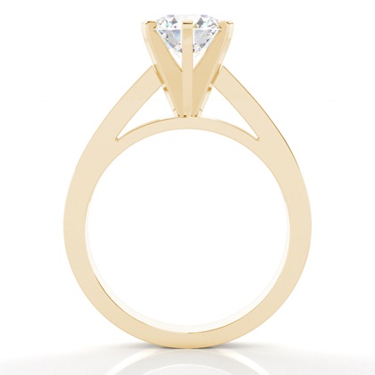 Yellow Gold Side Stone Diamond Engagement Rings