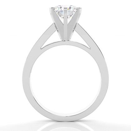 Round Side Stone Diamond Rings