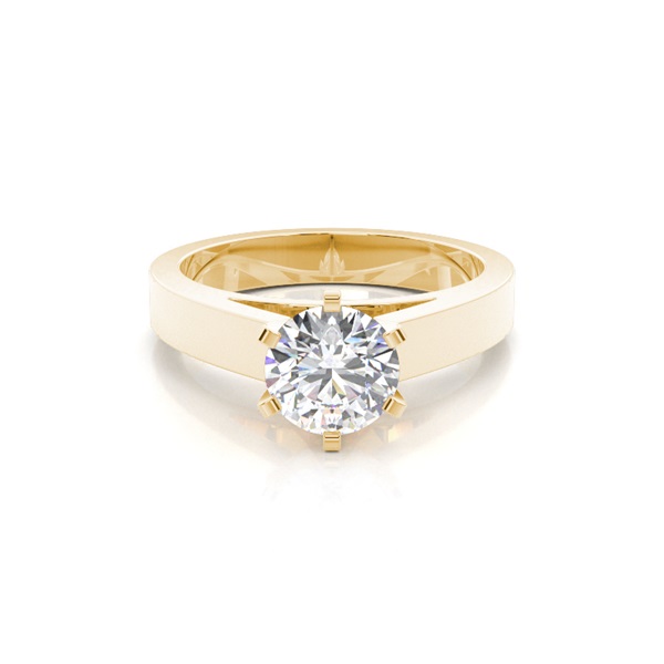 6 Prong Setting Large Engagement Ring