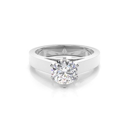 6 Prong Setting Large Engagement Ring
