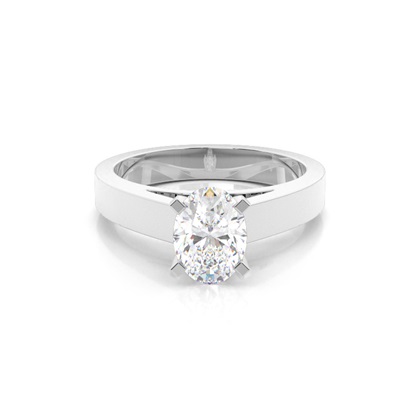 Oval Solitaire Diamond Engagement Rings