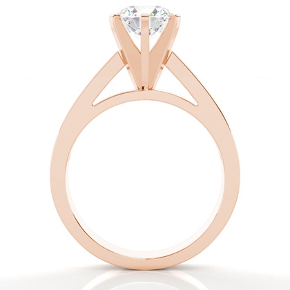 Rose Gold Side Stone Diamond Rings